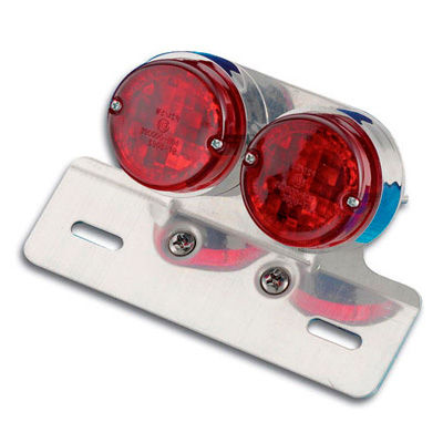 [BIKRLTTCHE] Bike-It Chrome Twin Round Rear Light