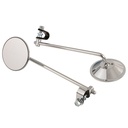 Warrior 4 Inch Universal Clamp On Retro Motorcycle Mirrors