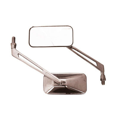 Bike-It Universal Runner Rectangular Mirrors Chrome