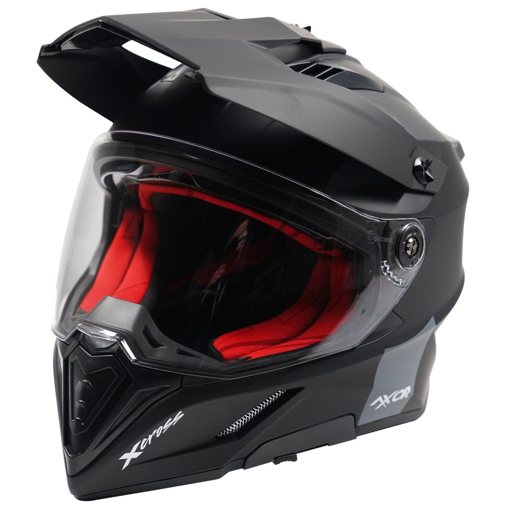 [5001060-3621407] Axor X-Cross Motorcycle Helmet (M (57-58cm), Blue / Yellow)
