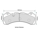 PBS Brakes ProRace Brake Pads To Fit Brembo GT-6 Caliper