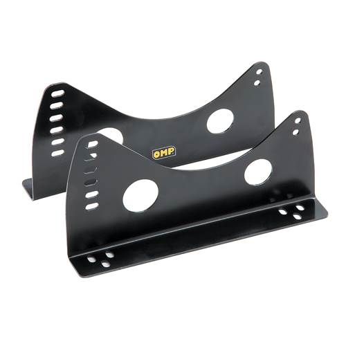 [OMPSASBK] OMP Set of Steel Seat Brackets - 3mm - Black