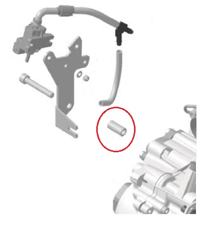 [Z247980] Rotax Power Valve Spacer - 8.2x12x25.5mm - EVO