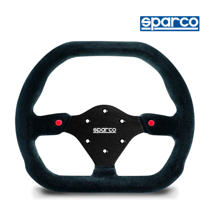 Sparco Steering Wheel - P310 - 310mm - Flat Top/Bottom - Black Suede