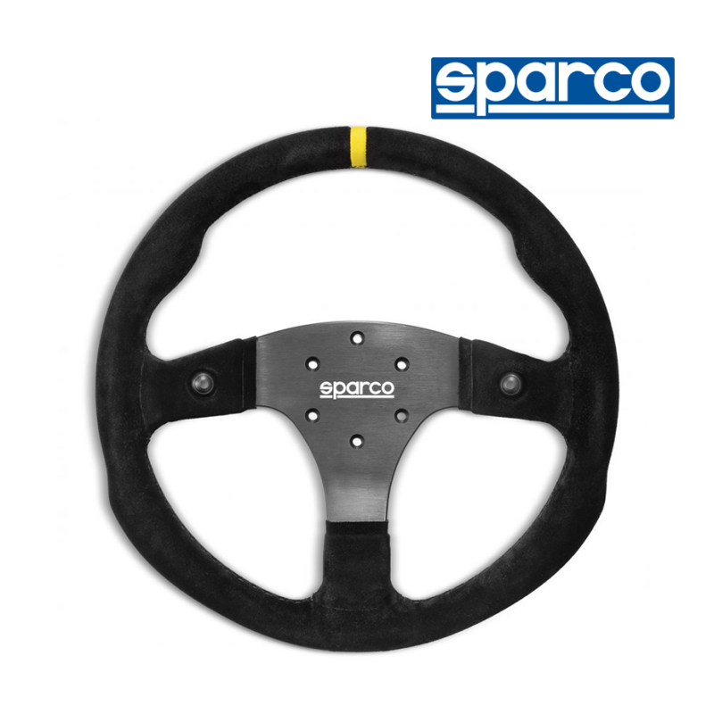 Sparco Steering Wheel - R350B - Black Suede - With Button