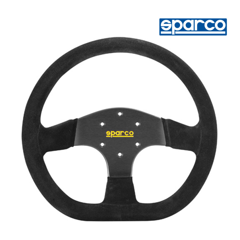 Sparco Steering Wheel - R353 - 330mm - Flat Bottom - Black Suede
