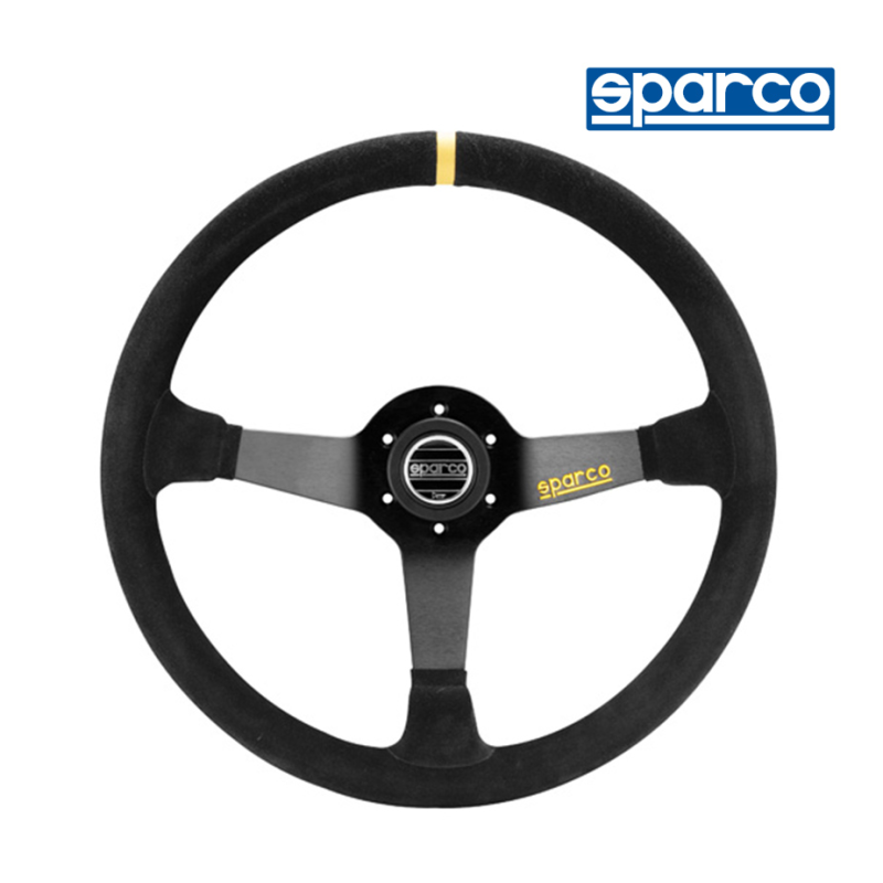 Sparco Steering Wheel - R368 - 380mm - Dish 65mm - Black Suede