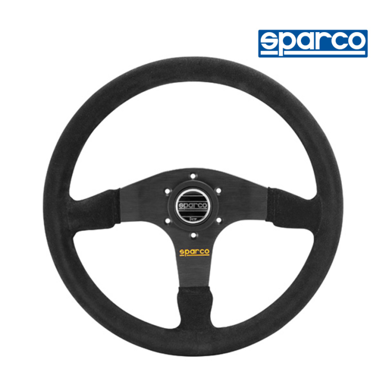 Sparco Steering Wheel - R375 - 350mm - Round - Black Suede