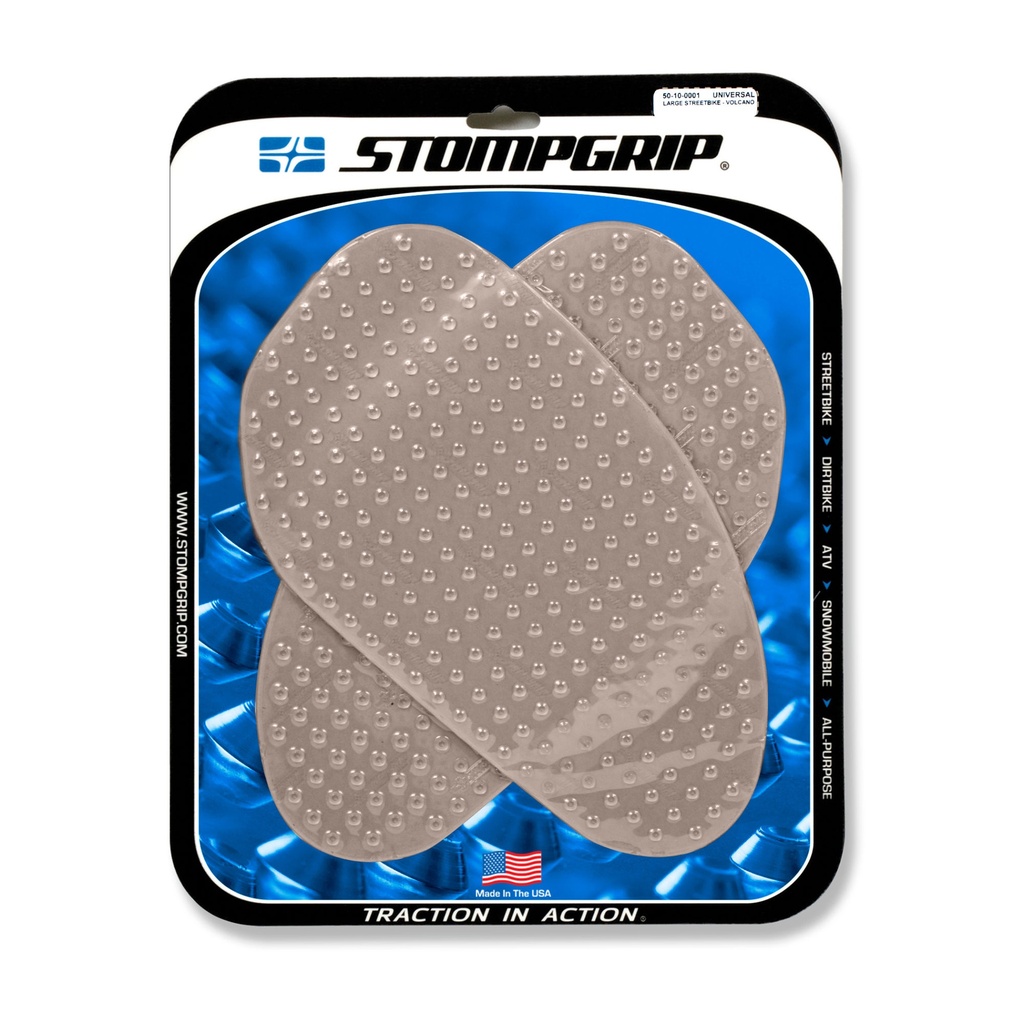StompGrip Volcano Streetbike Clear Universal Traction Kit
