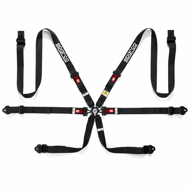 Sparco Harness - 6P Steel Adjustors - 2"HANS