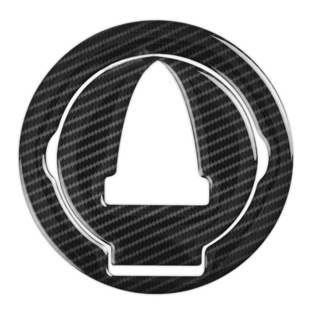Red Dynamic Carbon Fibre Effect Motorcycle Fuel Cap Defender