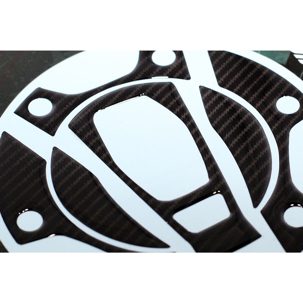 Red Dynamic Carbon Fibre Effect Motorcycle Fuel Cap Defender