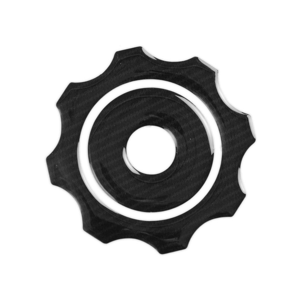Red Dynamic Carbon Fibre Effect Motorcycle Fuel Cap Defender