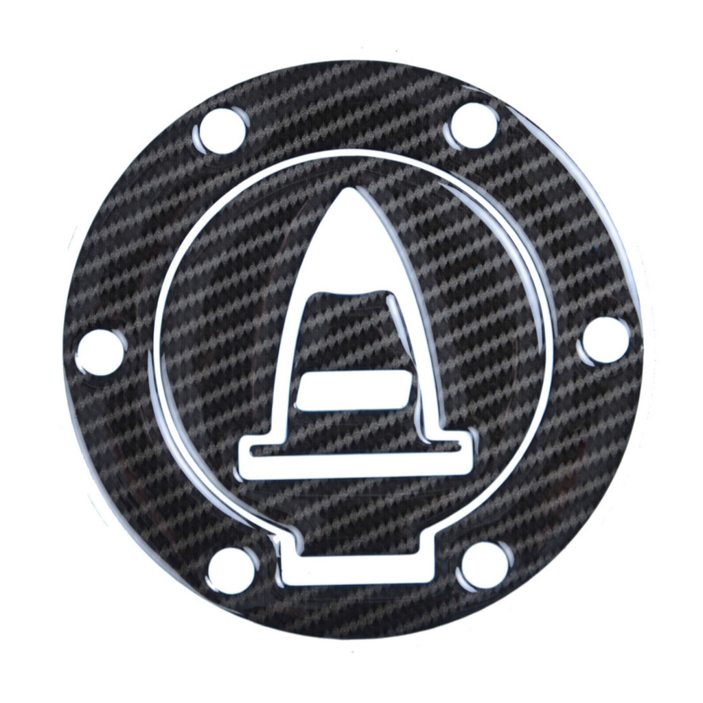 Red Dynamic Carbon Fibre Effect Motorcycle Fuel Cap Defender