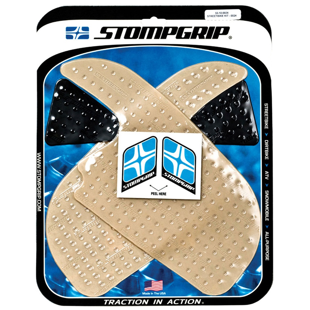 StompGrip Volcano Streetbike Clear Traction Kit