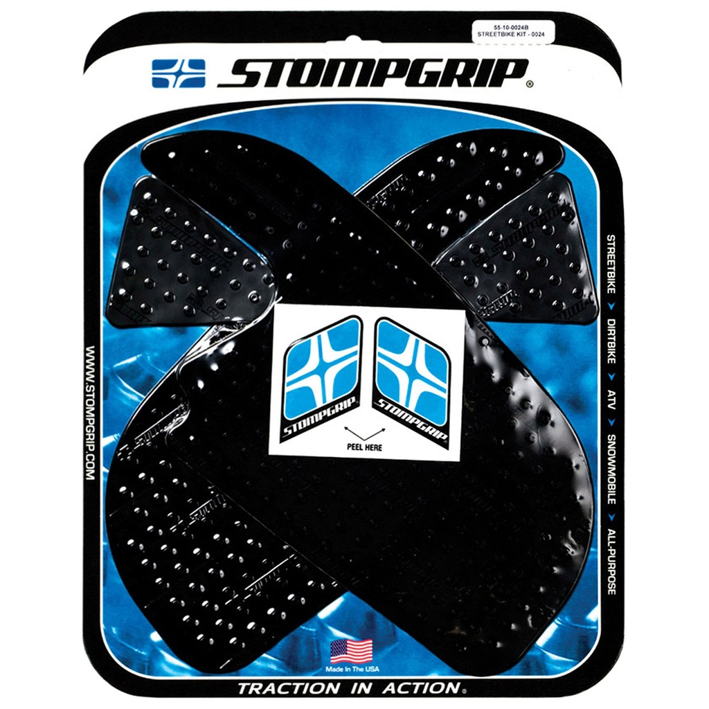 StompGrip Volcano Streetbike Black Traction Kit