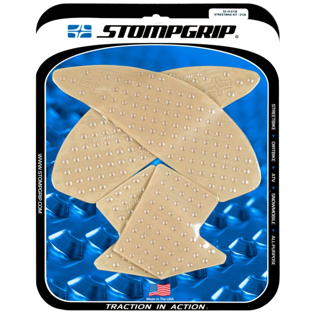 StompGrip Volcano Streetbike Clear Traction Kit