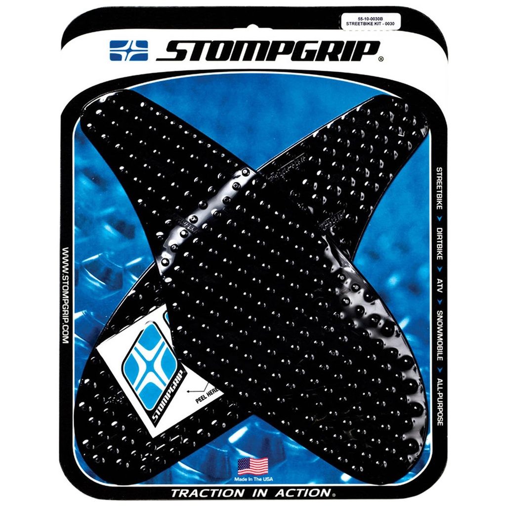 StompGrip Volcano Streetbike Black Traction Kit