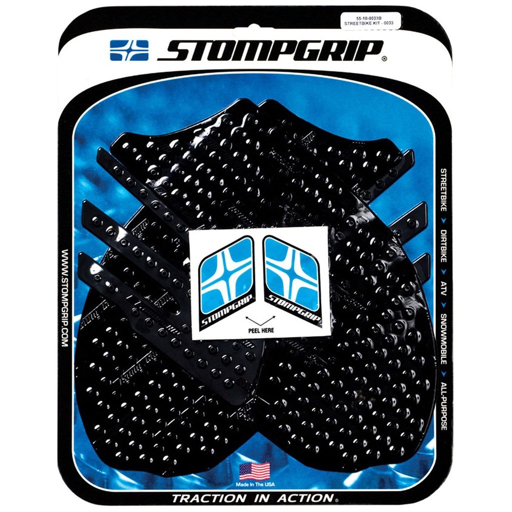 StompGrip Volcano Streetbike Black Traction Kit