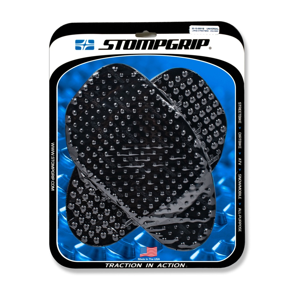 StompGrip Volcano Streetbike Black Universal Traction Kit
