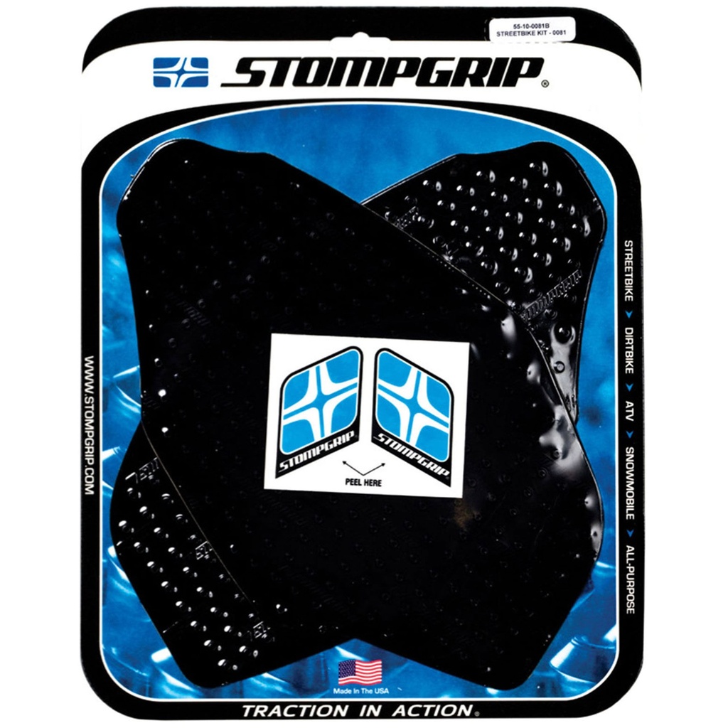 StompGrip Volcano Streetbike Black Traction Kit