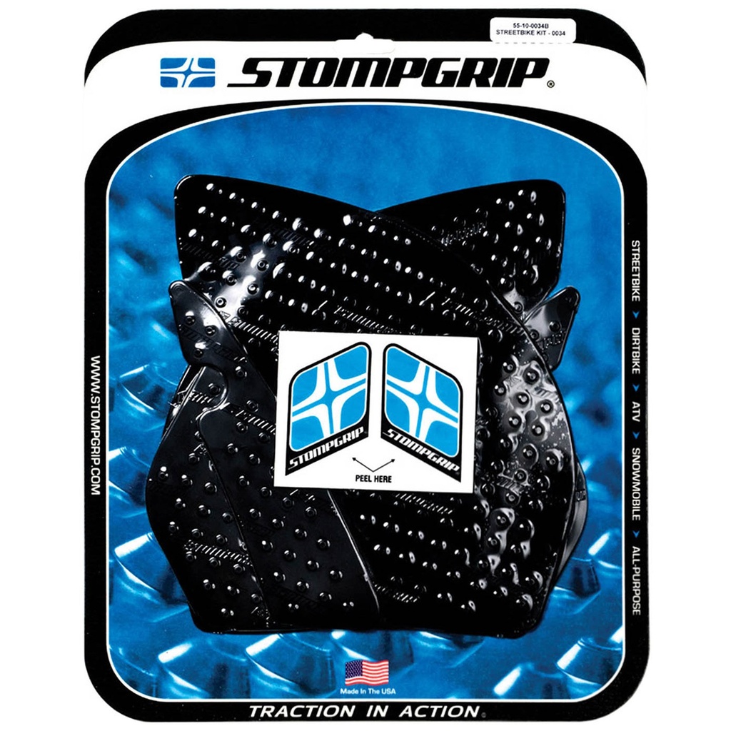StompGrip Volcano Streetbike Black Traction Kit