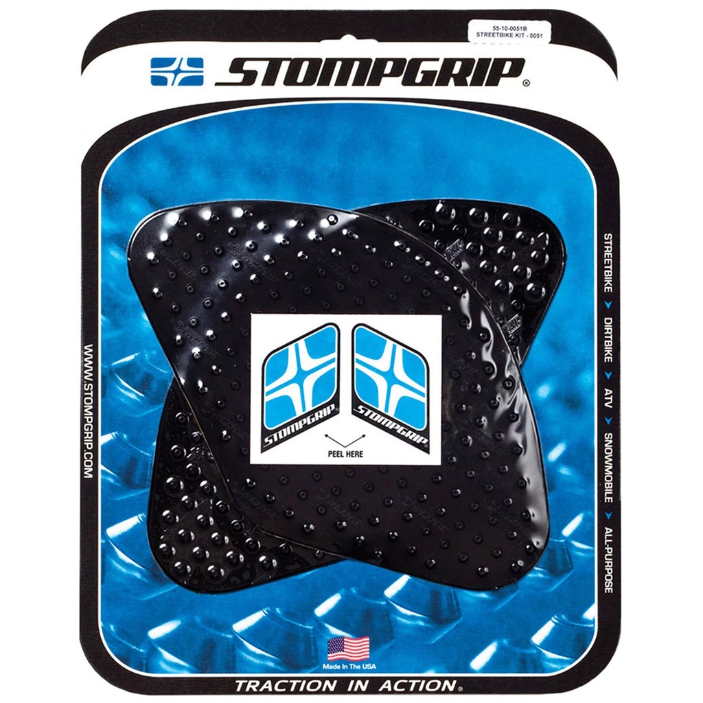 StompGrip Volcano Streetbike Black Traction Kit