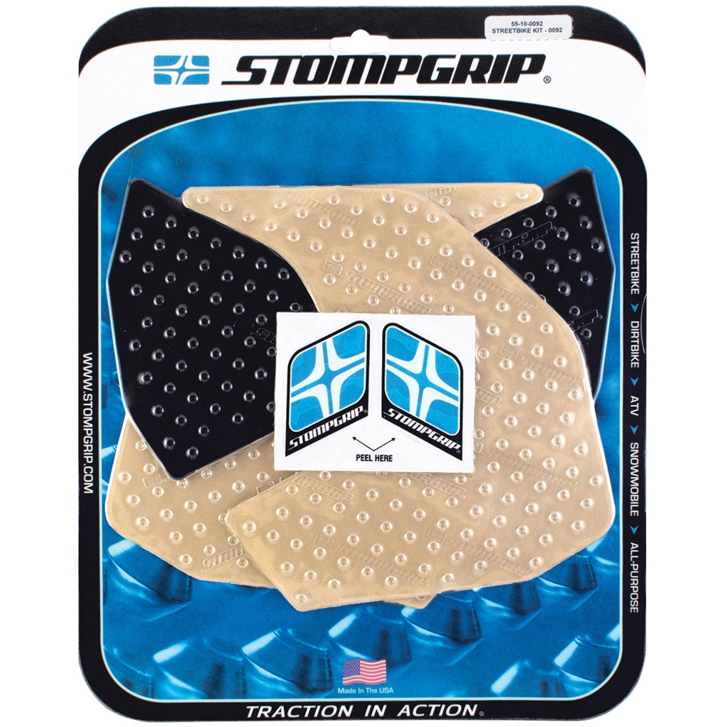 StompGrip Volcano Streetbike Clear Traction Kit