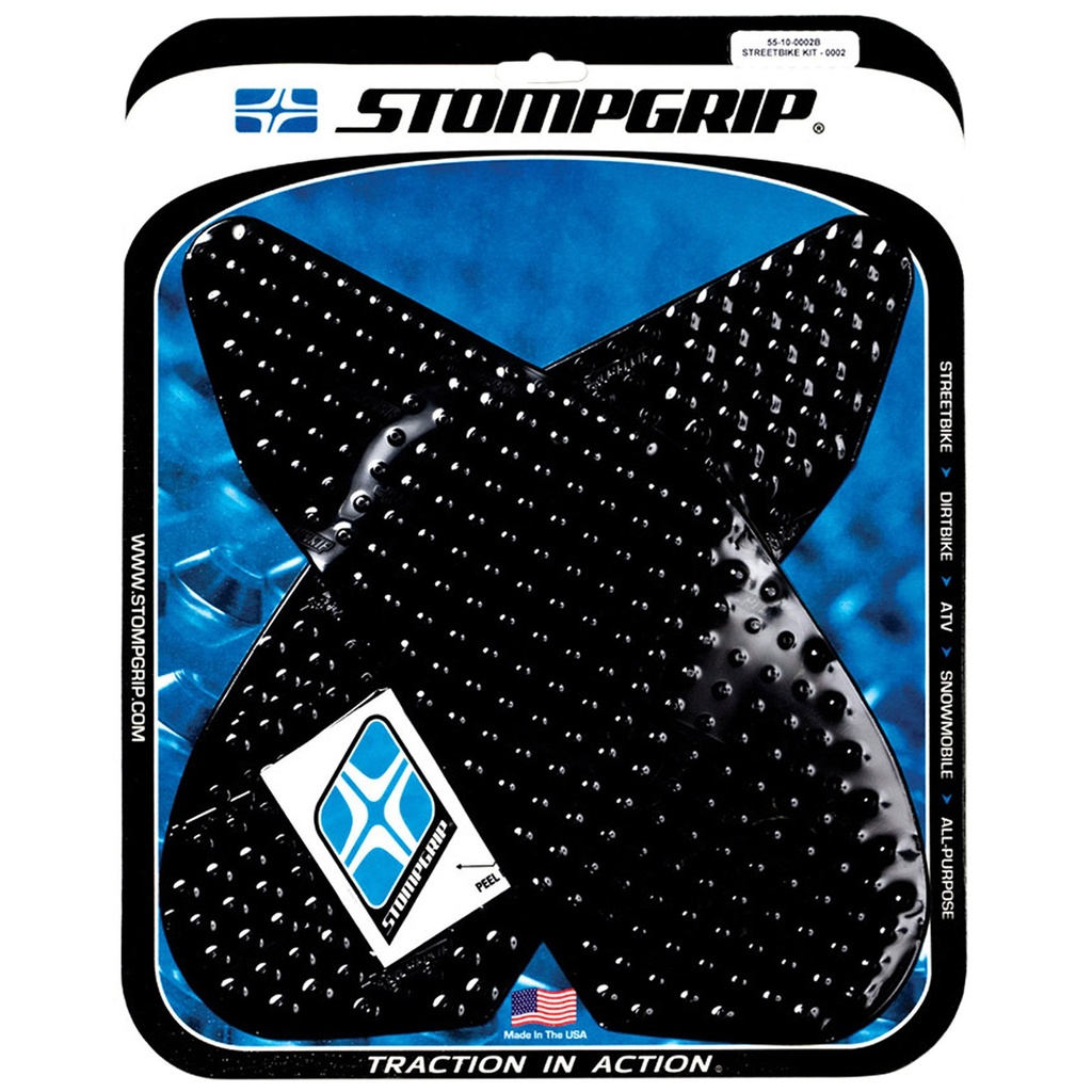 StompGrip Volcano Streetbike Black Universal Traction Kit