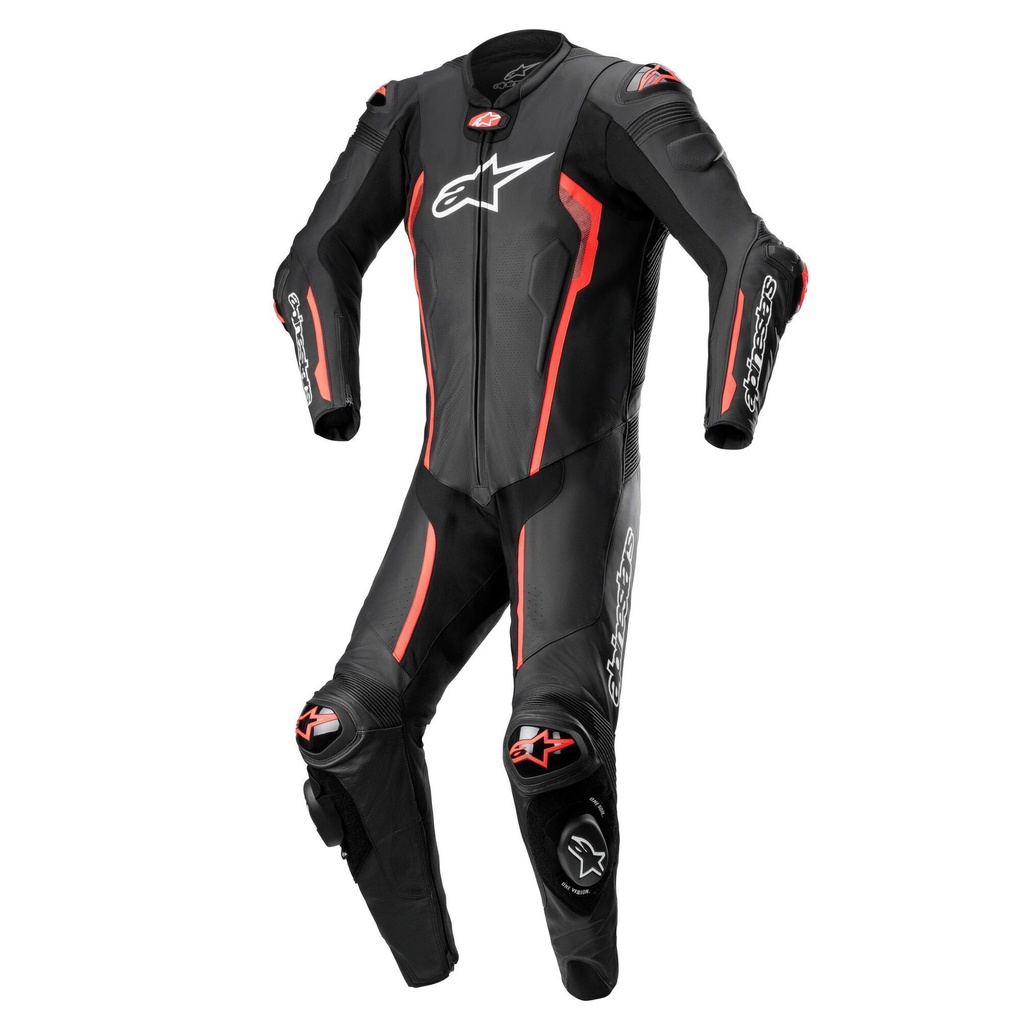 [2016185-2294970] Alpinestars Missile V2 Leather Motorcycle Suit (50, Black / Red Fluro)