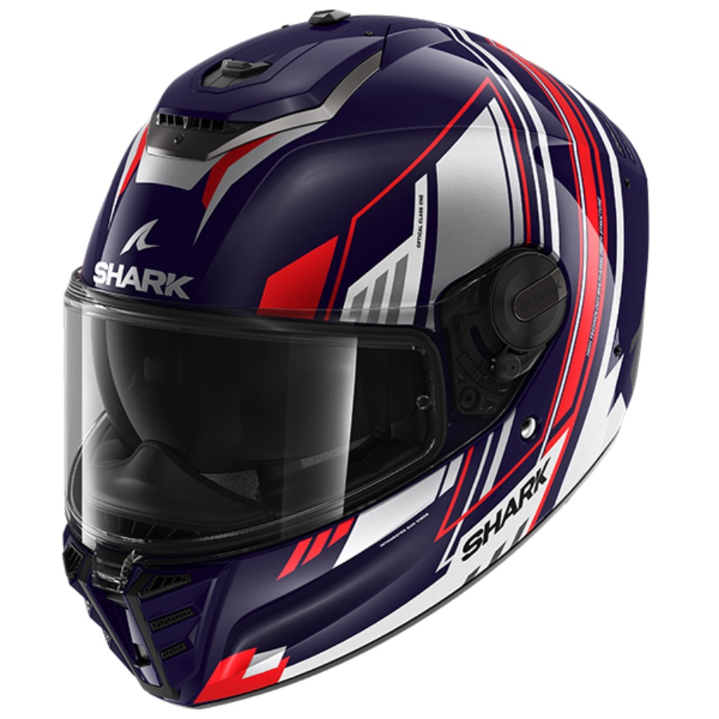 [5000573-3448492] Shark Spartan RS Graphic Motorcycle Helmet (M (57-58cm), Stingrey Anthracite / Blue)