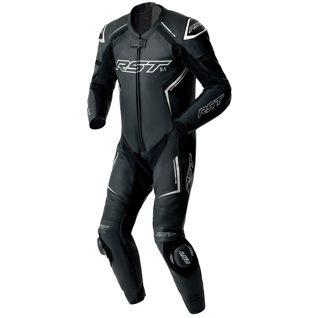 [5002428-3892879] RST S1 D3O Leather Motorcycle Suit (UK 38, Black / Black / Black)