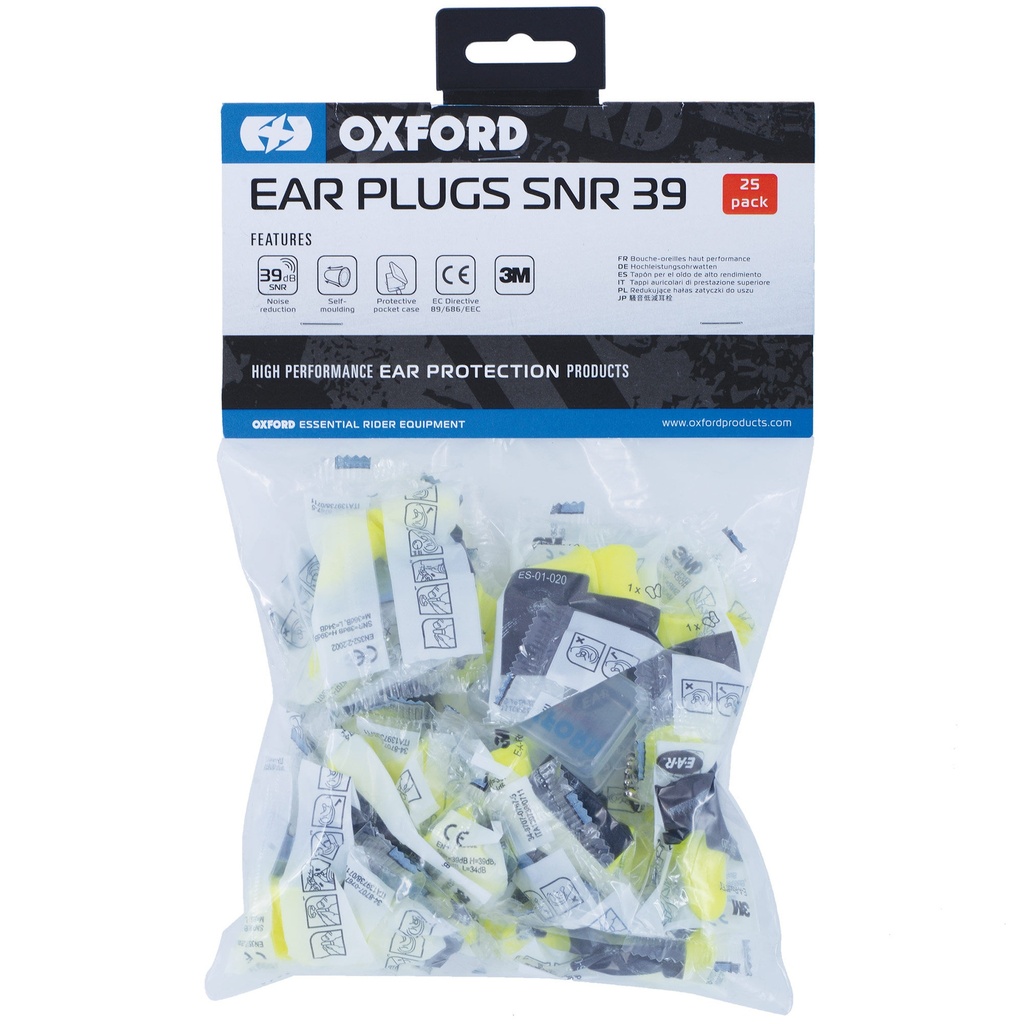 [OXFOX625] Oxford Ear Plugs SNR39 - 25 Pairs