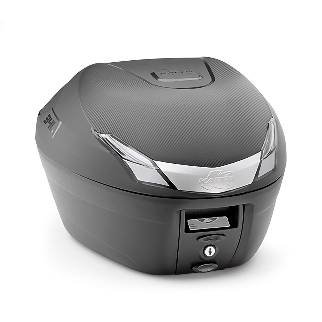 [2015770-2271441] Kappa K34 MONOLOCK Motorcycle Top Case (Black with Red Reflectors)
