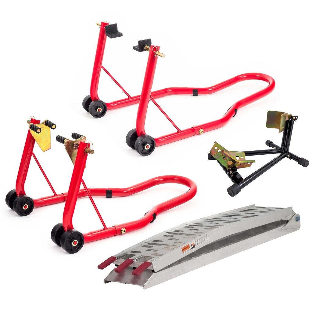 [UBRRAMPBWCHKFRSTD/AKN] Warrior Loading Ramp, Wheel Chock, Front & Rear Stands Bundle