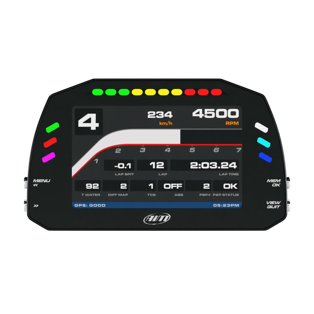 [796636-2214841] AIM MXS 1.3 Dash Logger (5” Colour TFT Display) (0.5m Cable)