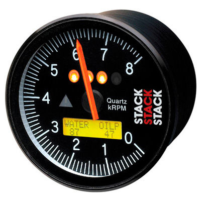 [249539-2124390] Stack ST700 Dash Display System With Speedometer (Black, 0-8000rpm)