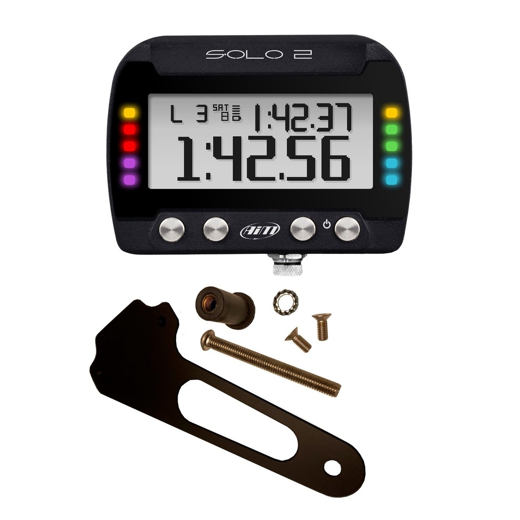 [7000850-3444180] AIM Solo 2 GPS Lap Timer With Bike Specific Bracket (Option 1, Honda)