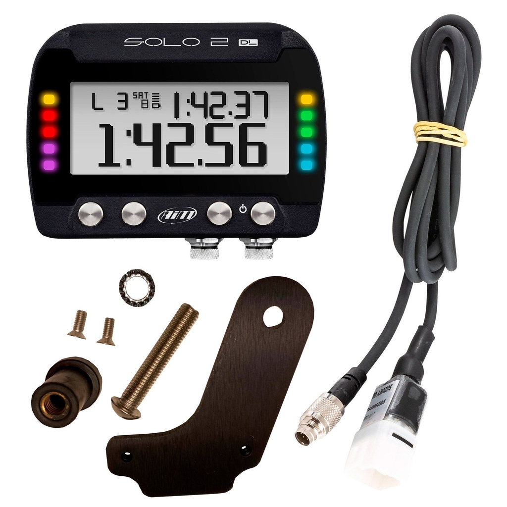 [2005745-2086578] AIM Solo 2 DL GPS Lap Timer With Bike Specific Bracket & ECU Cable (Option 1, Honda)