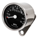 Warrior Chrome Mini Speedo Black Face 60mm 0 -160 MPH