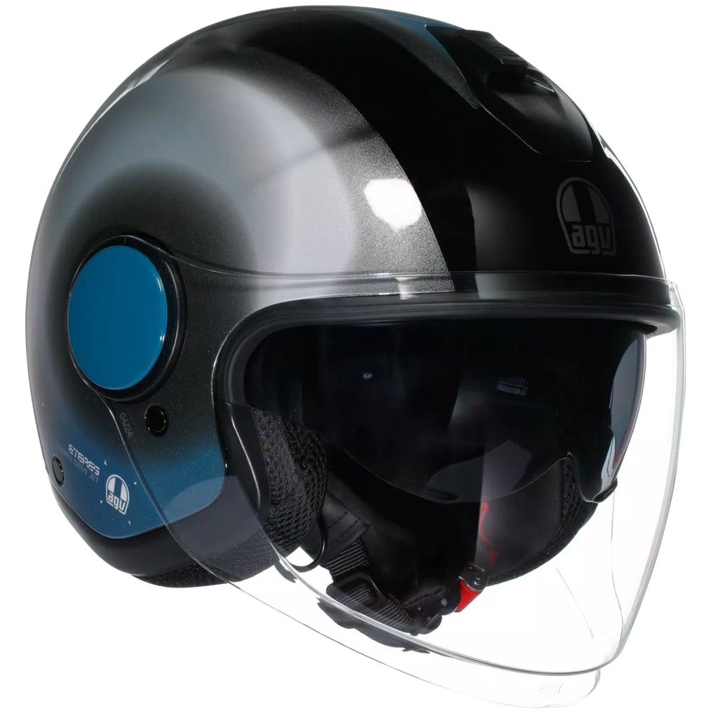 [5002412-3893315] AGV Eteres Graphic Motorcycle Helmet (M (57-58cm), Mondello Matt Black / Grey)