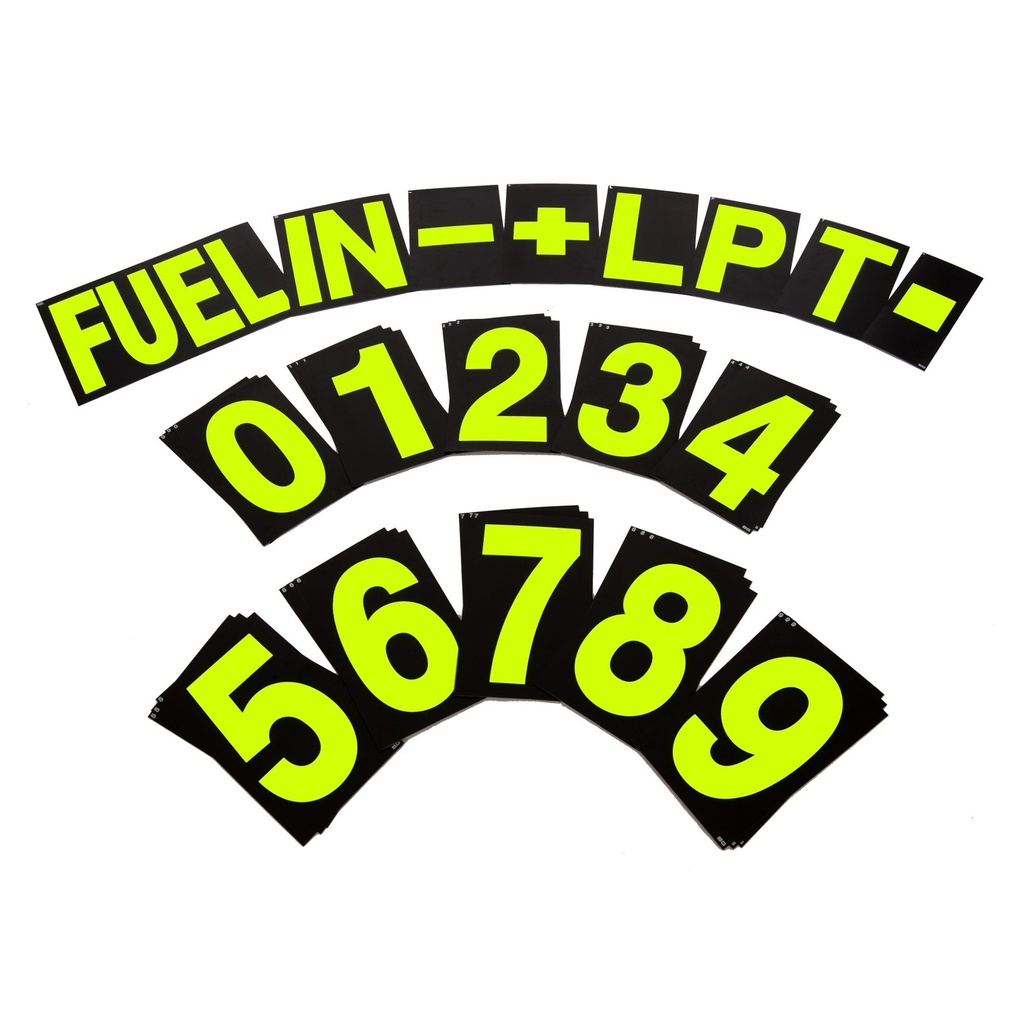 [241522-1935027] B-G Racing Standard Pit Board Number Sets (White)