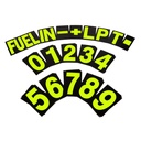 B-G Racing Standard Pit Board Number Sets