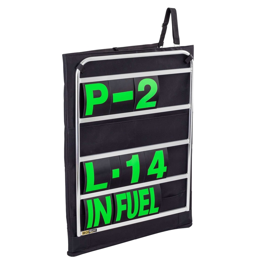 [672517-2021265] B-G Racing Standard Pit Board Kit (Blue Frame / Hi Vis Green Numbers)