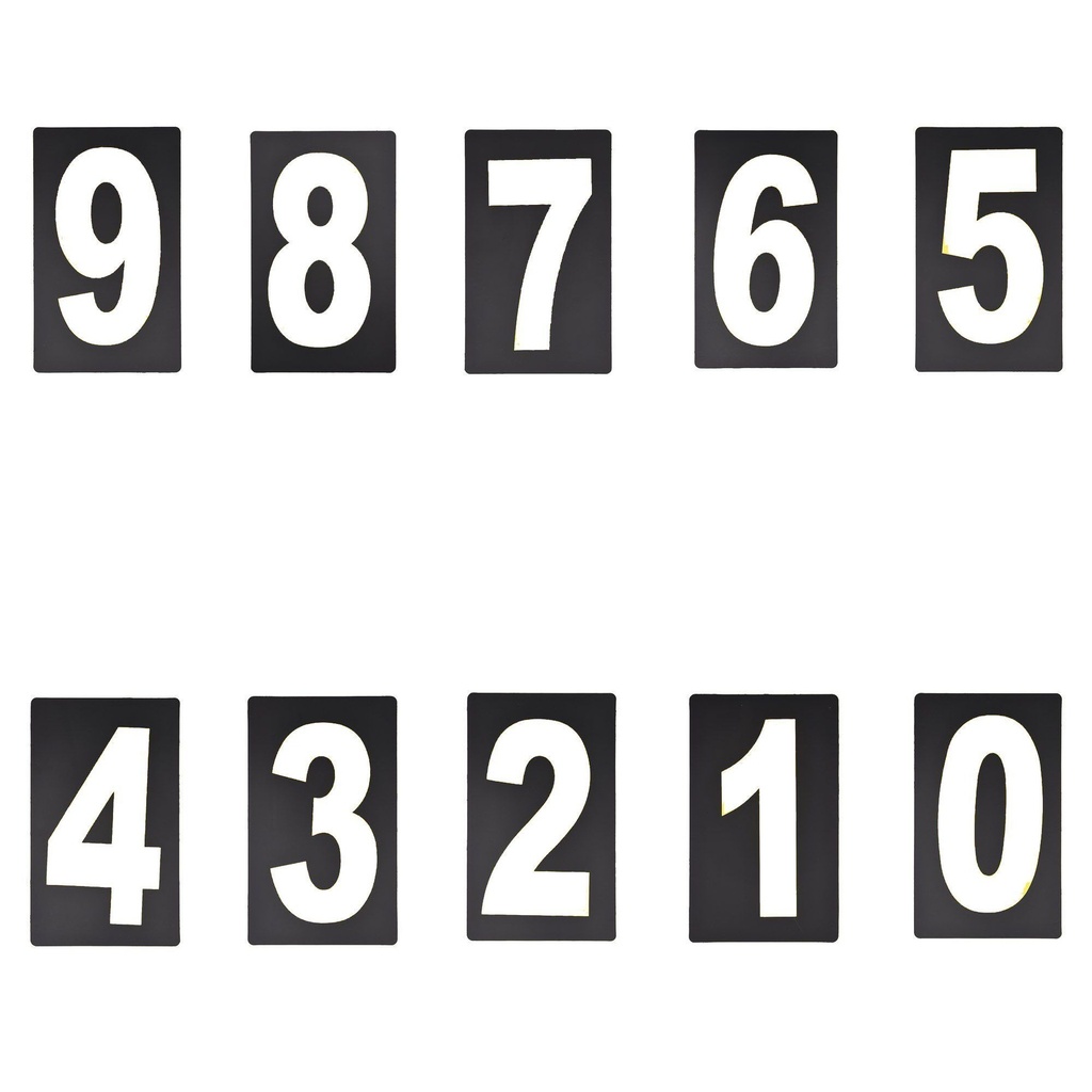[5001701-3829462] Bike-It Spare Pitboard Numbers (White, 5)