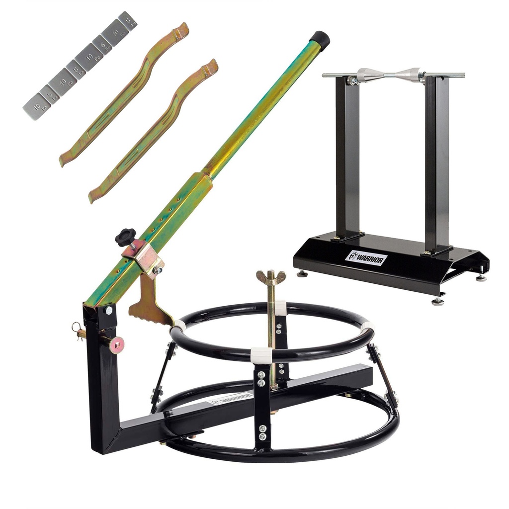 [UBRTYREFITTINGKIT7/AKN] Warrior DIY Motorcycle Tyre Fitting Package 7 - Changer/Levers/Balancer/Weights
