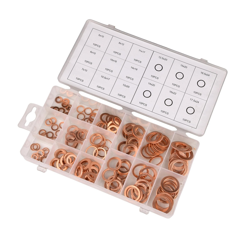 [BIKBOLWSH19] Bike-It 150Pc Copper Washer Set