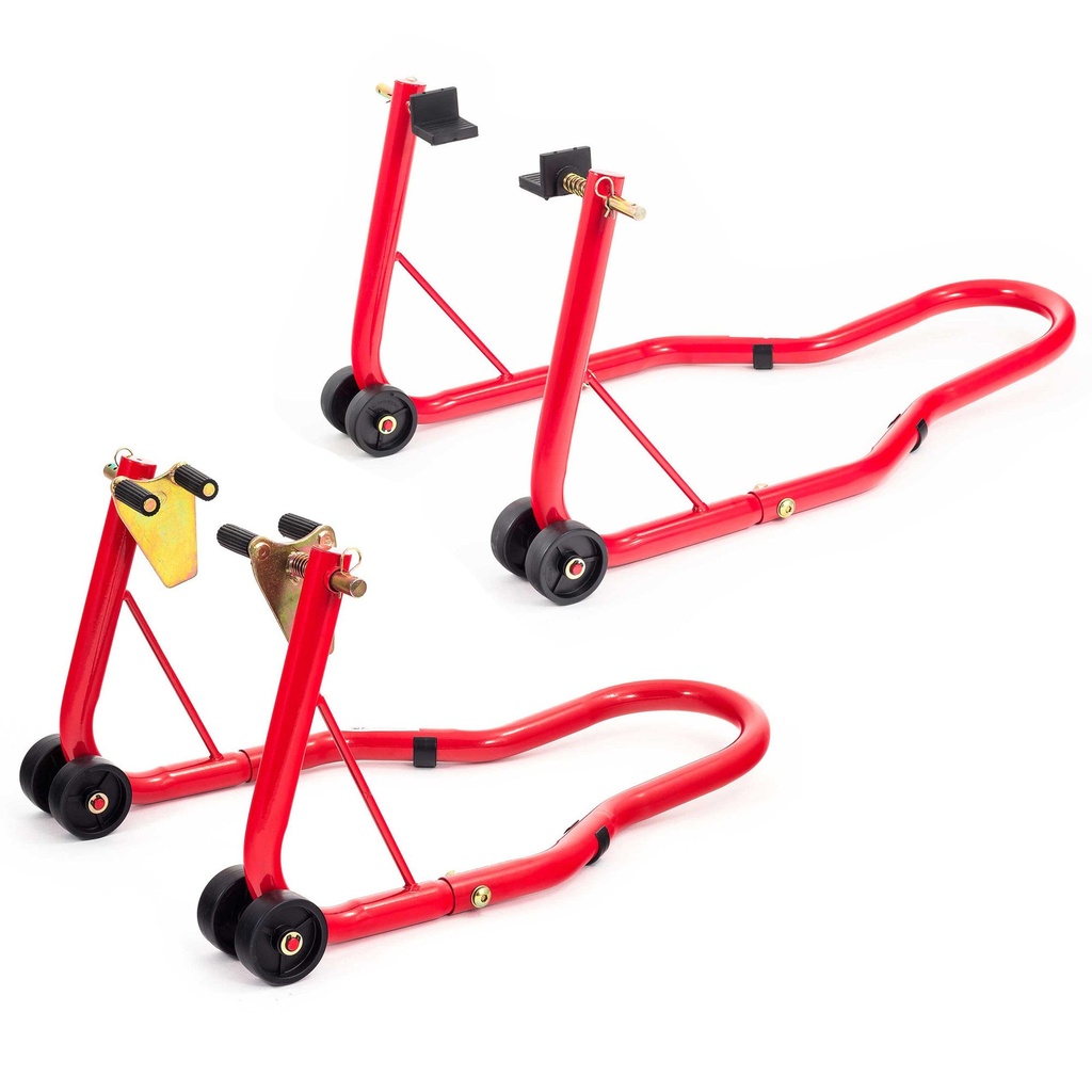 [UBRFRONTREARPDSTANDKIT-E/AKN] Warrior Motorcycle Front and Rear Paddock Stand Combo