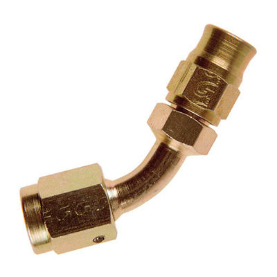[243370-2104806] Goodridge Swept Tube 45 Degree Female Concave Seat Fitting (-3 JIC (3/8 x 24), Plated Steel, -3)