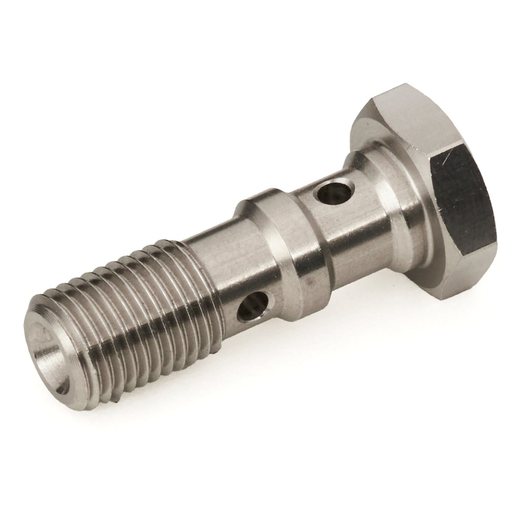 [369350-1712473] Goodridge Double Banjo Bolt (3/8 Inch UNF, Standard, Stainless Steel)